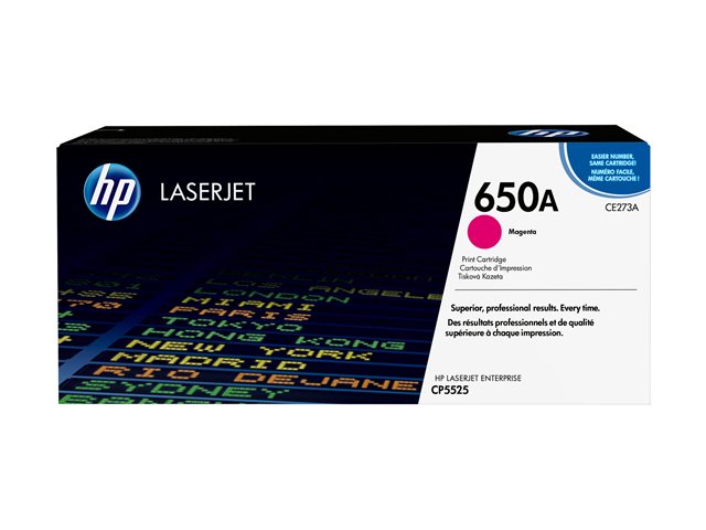 HP 650A - CE273A - 1 x Magenta - Toner cartridge - For Color LaserJet Enterprise CP5520, CP5525, M750