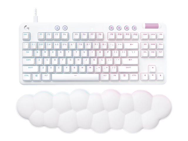 Logitech G G713 - Keyboard - tenkeyless - backlit - USB - QWERTY - UK - key switch: Linear - white