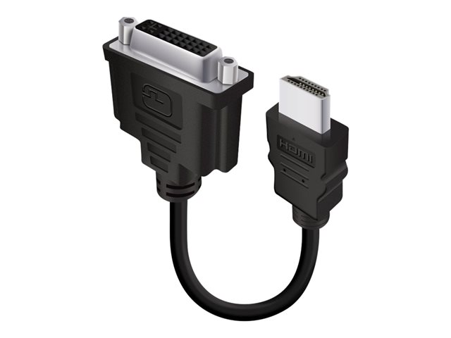 15CM HDMI (M) TO DVI-I (F) ADAPTER CABLE - MALE TO FEMALE