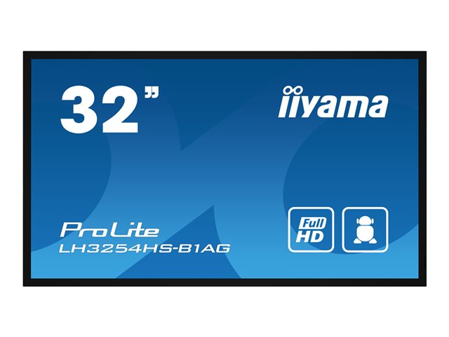 32" IPS Full HD 500 cd/m²\sBrightness 24/7 Hour Operation\sLandscape/Portrait