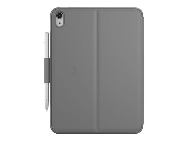 Logitech Slim Folio - Keyboard and folio case - wireless - Bluetooth LE - QWERTY - UK - oxford grey - for Apple 10.9-inch iPad (10th generation)