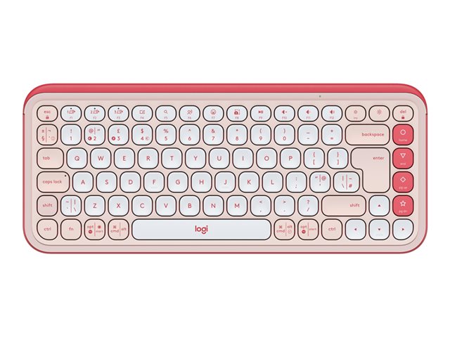Logitech POP Icon Keys - keyboard - QWERTY - UK - rose, off-white Input Device