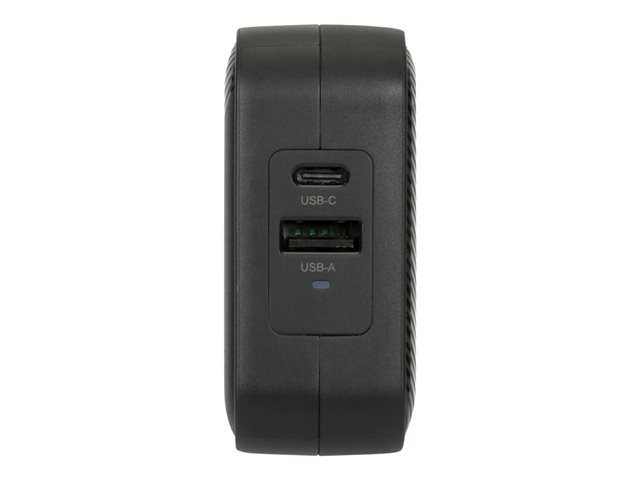 Targus - Power adapter - GaN - 65 Watt - PD - 2 output connectors (24 pin USB-C, USB Type A) - black