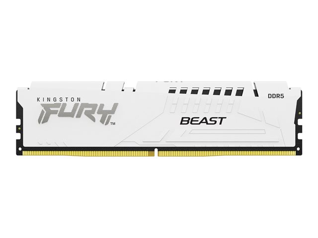 Kingston FURY Beast - DDR5 - module - 16 GB - DIMM 288-pin - 6400 MHz / PC5-51200 - CL32 - 1.4 V - unbuffered - on-die ECC - white
