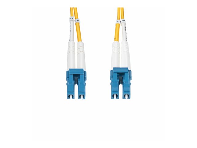 Startech 10m (32.8ft) LC to LC (UPC) OS2 Single Mode Duplex Fiber Optic Cable, 9/125µm, Laser Optimized, 10G, Bend Insensitive, Low Insertion Loss - LSZH Fiber Patch Cord (SMDOS2LCLC10M) - Patch cable - LC/UPC single-mode (M) to LC/UPC single-mode (M) - 1