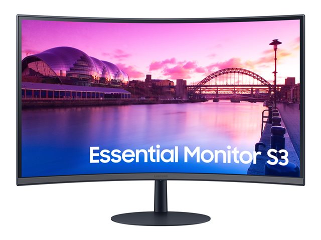 Samsung S27C390EAU - S39C Series - LED monitor - curved - 27" - 1920 x 1080 Full HD (1080p) @ 75 Hz - VA - 250 cd/m² - 3000:1 - 4 ms - 2xHDMI, DisplayPort - speakers - black, dark blue/grey