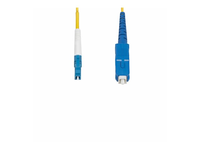 StarTech.com 1m (3.3ft) LC to SC (UPC) OS2 Single Mode Simplex Fiber Optic Cable, 9/125µm, Laser Optimized, 40G/100G, Bend Insensitive, Low Insertion Loss - LSZH Fiber Patch Cord (SPSMLCSC-OS2-1M) - patch cable - 1 m - 1 m - yellow