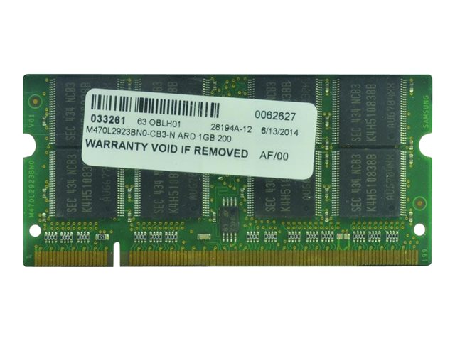 2-Power - DDR - module - 1 GB - SO-DIMM 200-pin - 400 MHz / PC3200 - unbuffered