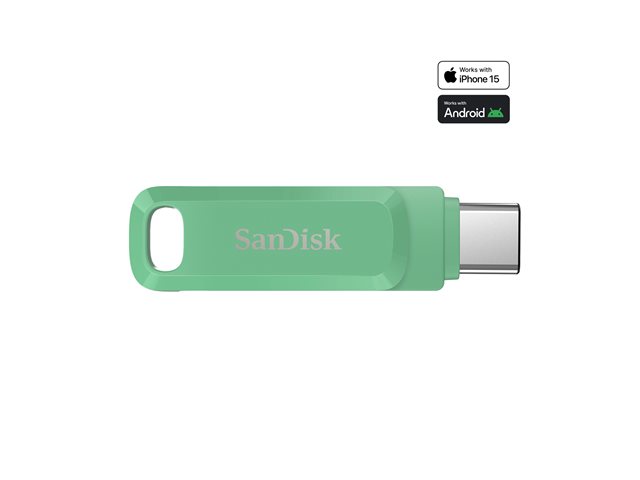 SanDisk Ultra Dual Drive Go - USB flash drive - 512 GB - USB 3.2 Gen 1 / USB-C - absinthe green
