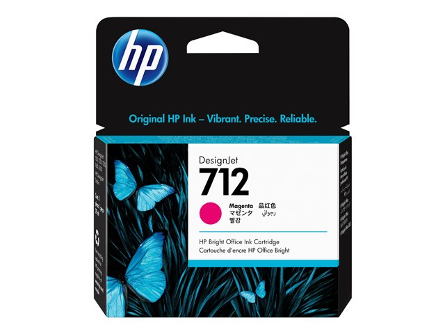 HP 712 - 29 ml - magenta - original - DesignJet - ink cartridge - for DesignJet Studio, T210, T230, T250, T630, T650