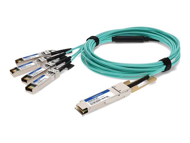 AddOn - 100GBase-AOC direct attach cable - TAA Compliant - QSFP28 to SFP28 - 7 m - fibre optic - Active Optical Cable (AOC)