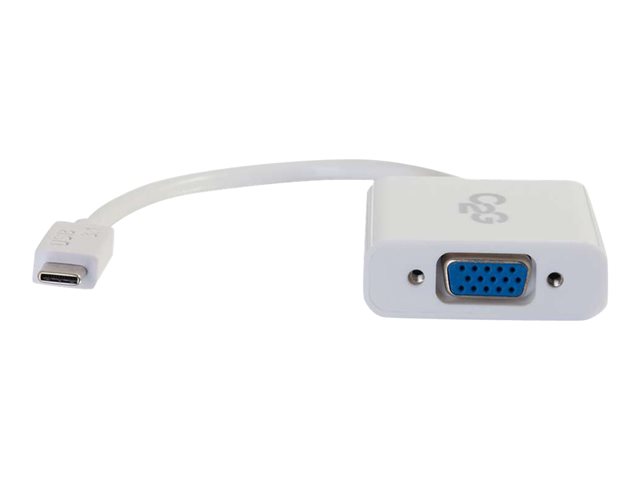 C2G USB 3.1 USB Type C To VGA Adapter - USB C to VGA White - external video adapter - white