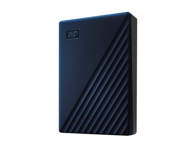 WD My Passport for Mac WDBK6C0060BBL - Hard drive - encrypted - 6 TB - external (portable) - USB 3.2 Gen 1 - 256-bit AES - blue