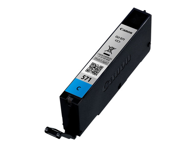 Canon CLI-571C - 7 ml - cyan - original - ink tank - for PIXMA TS5051, TS5053, TS5055, TS6050, TS6051, TS6052, TS8051, TS8052, TS9050, TS9055