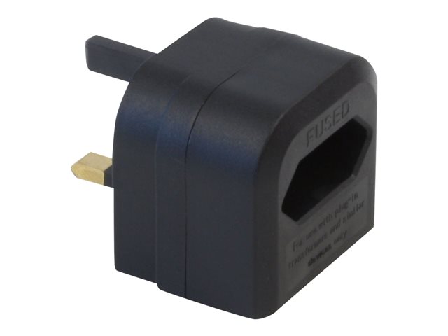 EURO 2 PIN EURO TO 3 PIN UK PLUG CONVERTER BLACK