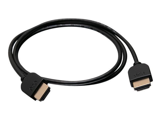 C2G 2ft 4K HDMI Cable - Ultra Flexible Cable with Low Profile Connectors - HDMI cable - HDMI male to HDMI male - 61 cm - double shielded - black