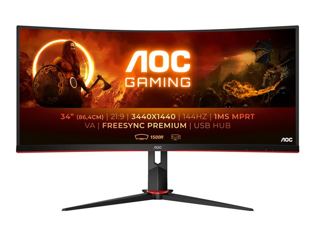 AOC Gaming CU34G2X/BK - LED monitor - curved - 34"