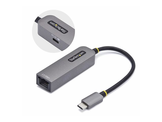 StarTech.com 2.5GbE USB-C to Ethernet Adapter - network adapter - USB-C 3.2 Gen 1 / Thunderbolt 3 - 10M/100M/1G/2.5 Gigabit Ethernet + USB-C 3.2 Gen 1