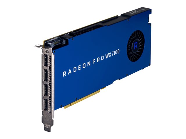AMD Radeon Pro WX 7100 - Graphics card - Radeon Pro WX 7100 - 8 GB GDDR5 - PCIe 3.0 x16 - 4 x DisplayPort - for Workstation Z240 (400 Watt), Z2 G4 (MT, 500 Watt, 650 Watt), Z4 G4 (1000 Watt, 750 Watt), Z440 (700 Watt), Z6 G4, Z8 G4