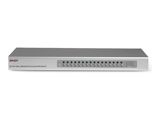Lindy - KVM switch - VGA, USB & PS/2 combo - 16 ports - rack-mountable