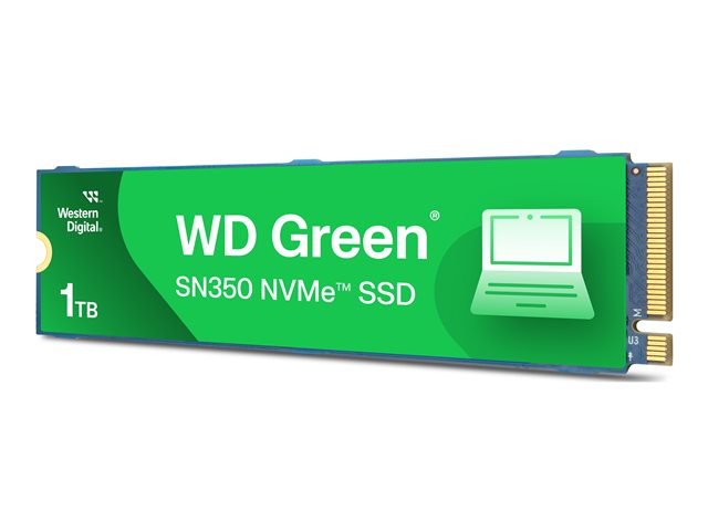WD Green SN350 NVMe SSD WDS100T3G0C-00AZL0 - SSD - 1 TB - internal - M.2 2280 - PCIe 3.0 x4 (NVMe)