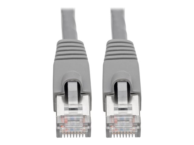 CAT6A 10G SNGLS SHIELDED STP ETHRNT RJ45 M/M POE GREY 7.62M