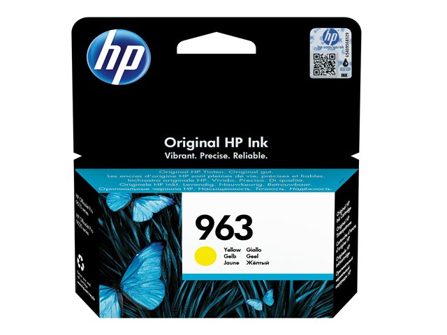 HP 963 - 10.7 ml - yellow - original - ink cartridge - for Officejet Pro 9010, 9012, 9014, 9015, 9016, 9019, 9020, 9022, 9025