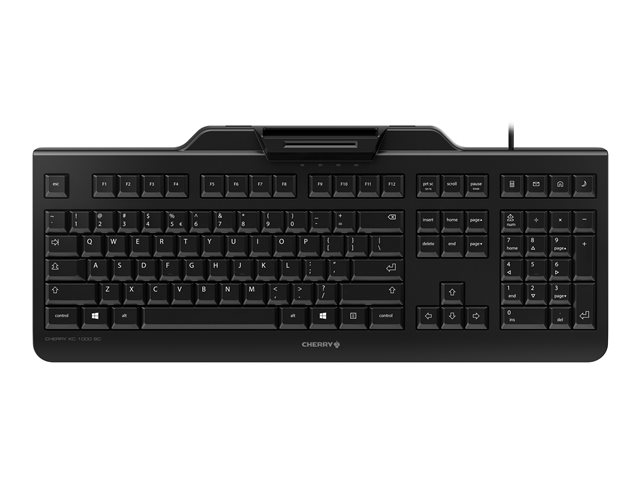 CHERRY KC 1000 SC - Keyboard - USB - US - key switch: CHERRY LPK - black
