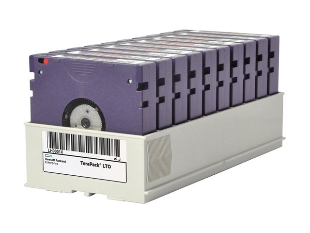 HPE Custom Labeled TeraPack Certified CarbideClean - Storage library cartridge magazine - capacity: 10 LTO-7 tapes - for P/N: Q0H19A, Q0H20A