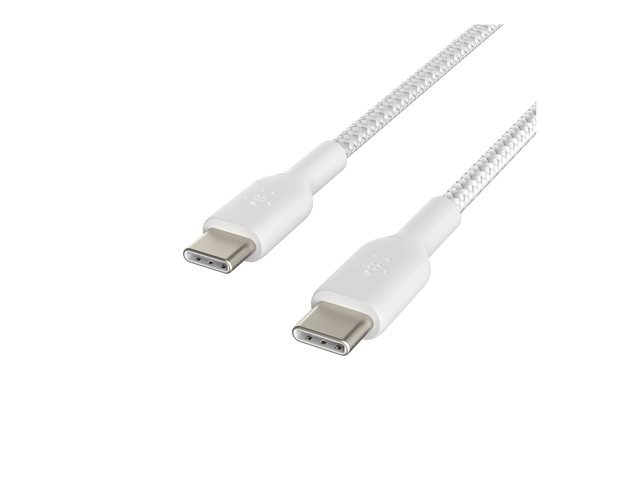USB-C TO USB-C BRAIDED PVC WHITE 2M TWIN PACK