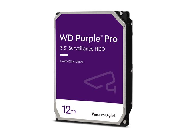 WD Purple Pro WD122PURP - Hard drive - 12 TB - internal - 3.5" - SATA 6Gb/s - 7200 rpm - buffer: 512 MB