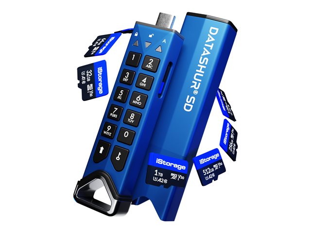 iStorage datAshur SD - USB flash drive with built-in microSD card reader