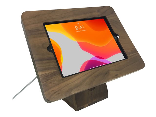 PREMIUM ANGLE-FLIP SECURITY KIOSK STAND FOR IPAD (WOOD)