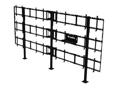 Peerless-AV SmartMount Modular Video Wall Pedestal DS-S555-4X3 mounting kit - for 12 LCD displays - black