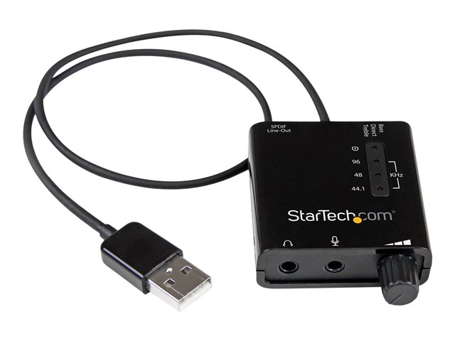StarTech.com USB Sound Card w/ SPDIF Digital Audio & Stereo Mic - External Sound Card for Laptop or PC - SPDIF Output (ICUSBAUDIO2D) - sound card