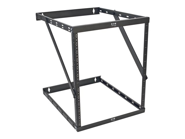Eaton Tripp Lite Series 8U 12U 22U 2 Post Open Frame Rack Cabinet Expandable 23.5" Depth Wall Mount - Rack open frame - 2-post - wall mountable - black - 19"