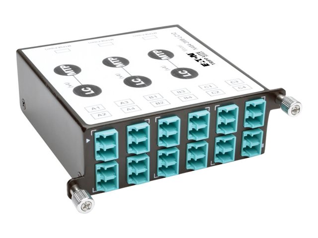 Eaton Tripp Lite Series 40Gb-10Gb Breakout Cassette x3 8-Fiber OM4 MTP/MPO to x12 Dup LC - fibre optic cassette