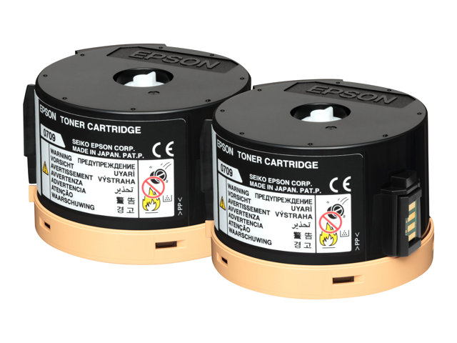 Epson 0710 - 2-pack - high capacity - black - original - toner cartridge