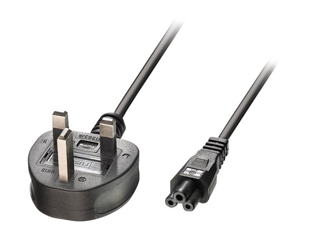 1M MAINS POWER CABLE UK 3 PIN PLUG TO IEC C5