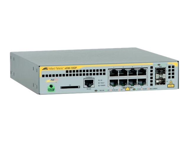 Allied Telesis AT x230-10GP - switch - 8 ports - Managed - rack-mountable