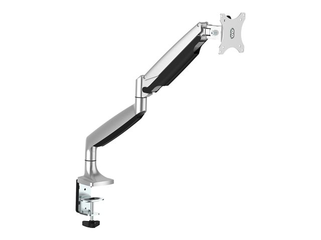 StarTech.com Desk Mount Monitor Arm, Heavy Duty Ergonomic VESA Monitor Arm, Single Display up to 9kg, Full Motion, Height Adjustable, Articulating, Aluminum, C-Clamp/Grommet, Silver - Small Footprint Design mounting kit - adjustable arm - for LCD display