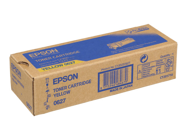 Epson Toner, AcuBrite, Toner, 1 x Yellow, Standard, S050627, 2,500 Pages