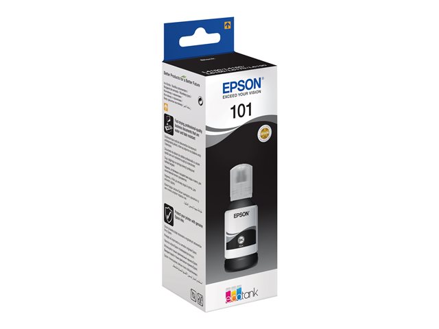 Epson Ink Cartridges, 101, 101 4 colour ink bottles, Ink Bottle, 1 x 127.0 ml Black
