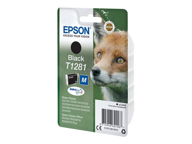 Epson T1281 - M size - black - original - ink cartridge
