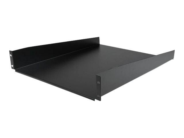 Startech 2U Fixed Server Rack Mount Shelf, 22in Deep Steel Universal Cantilever Tray for 19" AV/Data/Network Equipment Rack with Cage Nuts & Screws, 50lbs Weight Capacity, 22" Deep - 2U Network Rack Shelf (CABSHELF22) - Rack shelf - black - 2U - 22" - for