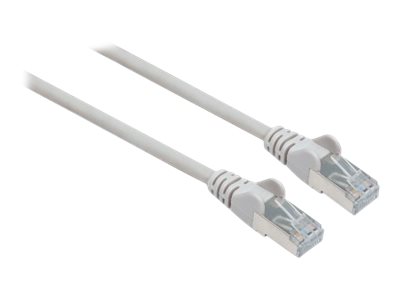 Intellinet Network Patch Cable, Cat6A, 1m, Grey, Copper, S/FTP, LSOH / LSZH, PVC, RJ45, Gold Plated Contacts, Snagless, Booted, Lifetime Warranty, Polybag - patch cable - 1 m - grey