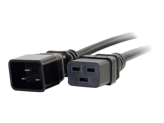 C2G 16 AWG 250 Volt 16 Amp Power Extension Cord - Power extension cable - IEC 60320 C20 to IEC 60320 C19 - AC 250 V - 2 m - molded - black