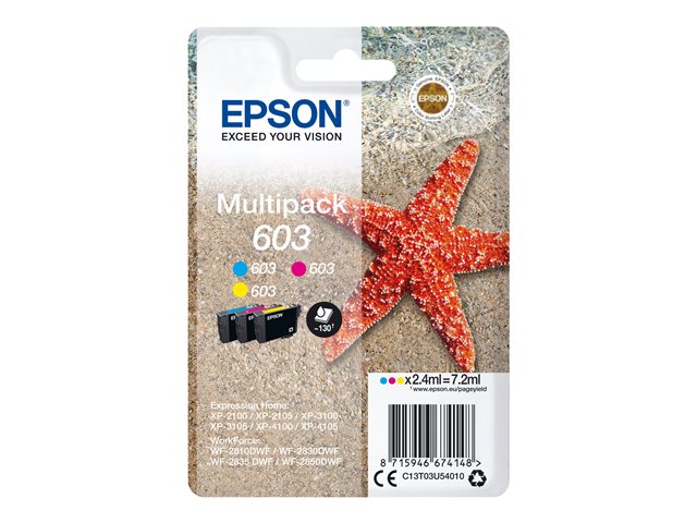 Epson 603 Multipack - 3-pack - yellow, cyan, magenta - original - ink cartridge