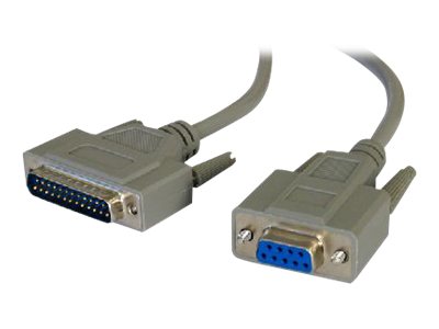 Cables Direct - serial cable - DB-25 to DB-9 - 10 m