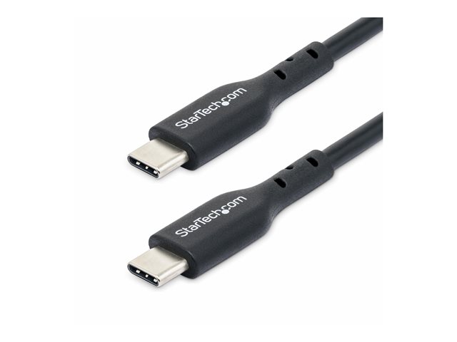 StarTech 2m (6ft) USB C Charging Cable, USB-C Cable, USB 2.0 Type-C Laptop Charger Cord, 60W 3A Power Delivery, TPE Jacket, USB-C Data Transfer Cable, M/M - USB cable - USB-C (M) to USB-C (M) - USB 2.0 - 5 / 9 / 12 / 15 / 20 V - 3 A - 2 m - USB Power Deli